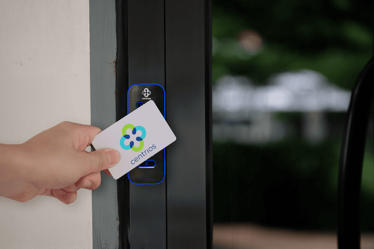 Unlocking a Centrios door with a card