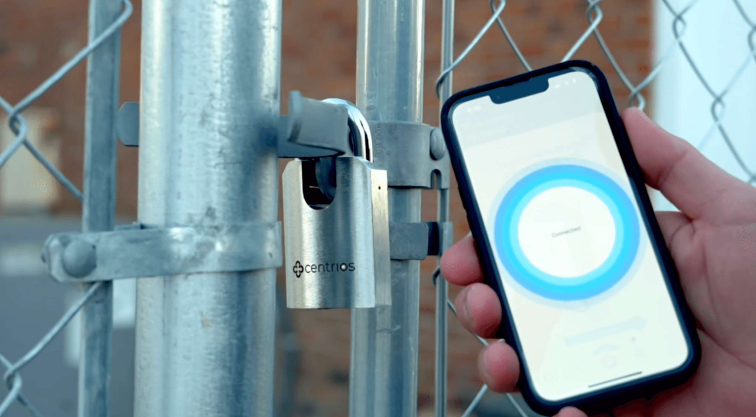 Centrios Bluetooth padlock unlocked by phone