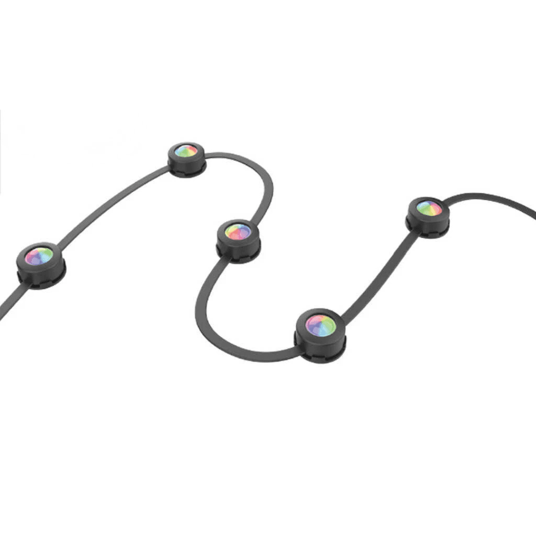 JascoPro 33 ft add-on under-eave light strand with black cord