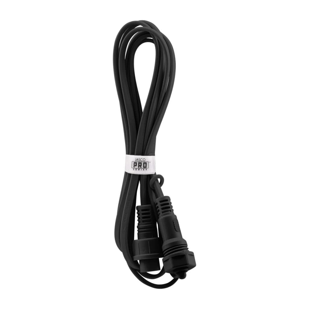 Two-pack of JascoPro 10 ft black under-eave light extension cables with no lights