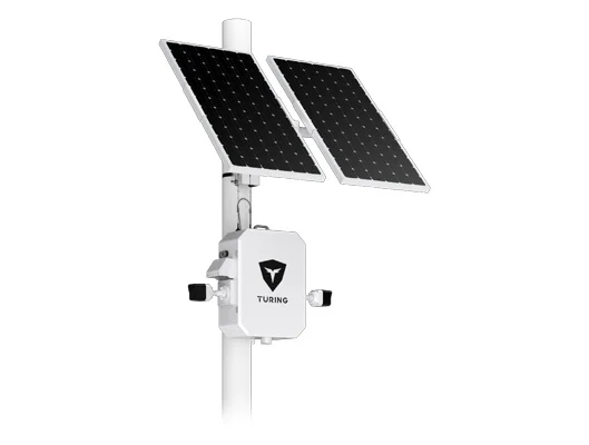 Turing AI SolarShield camera with solar panels